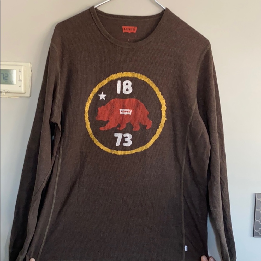 Brown long sleeve men’s shirt